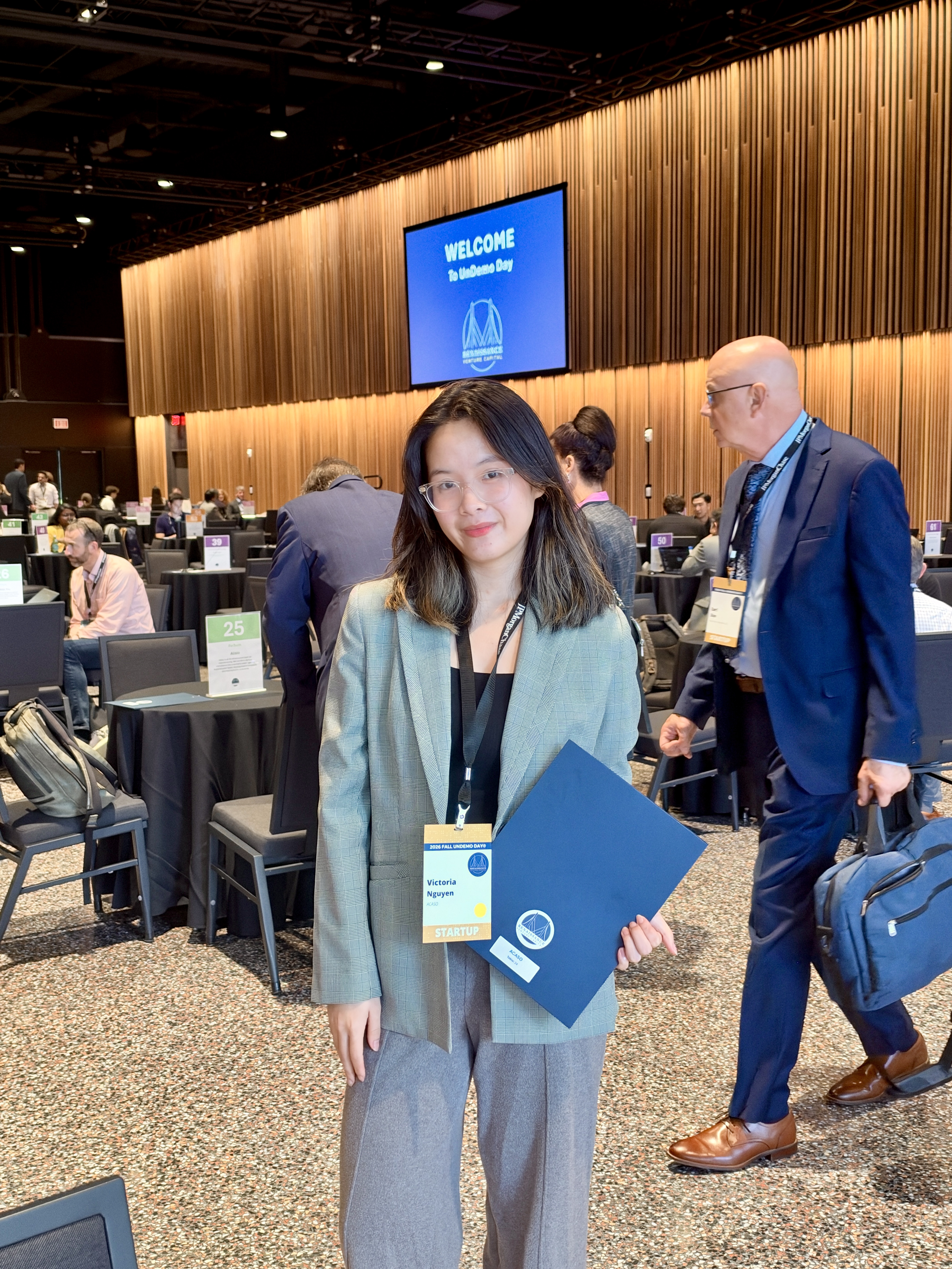 at a professional conference